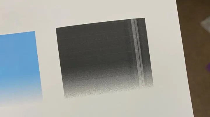 problems with white stripes during printing