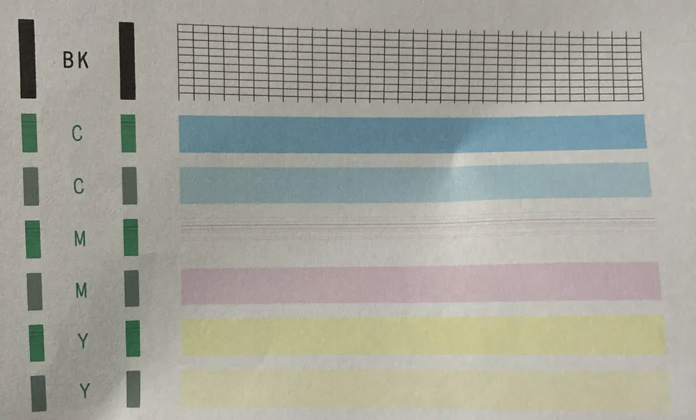 Print nozzle check pattern