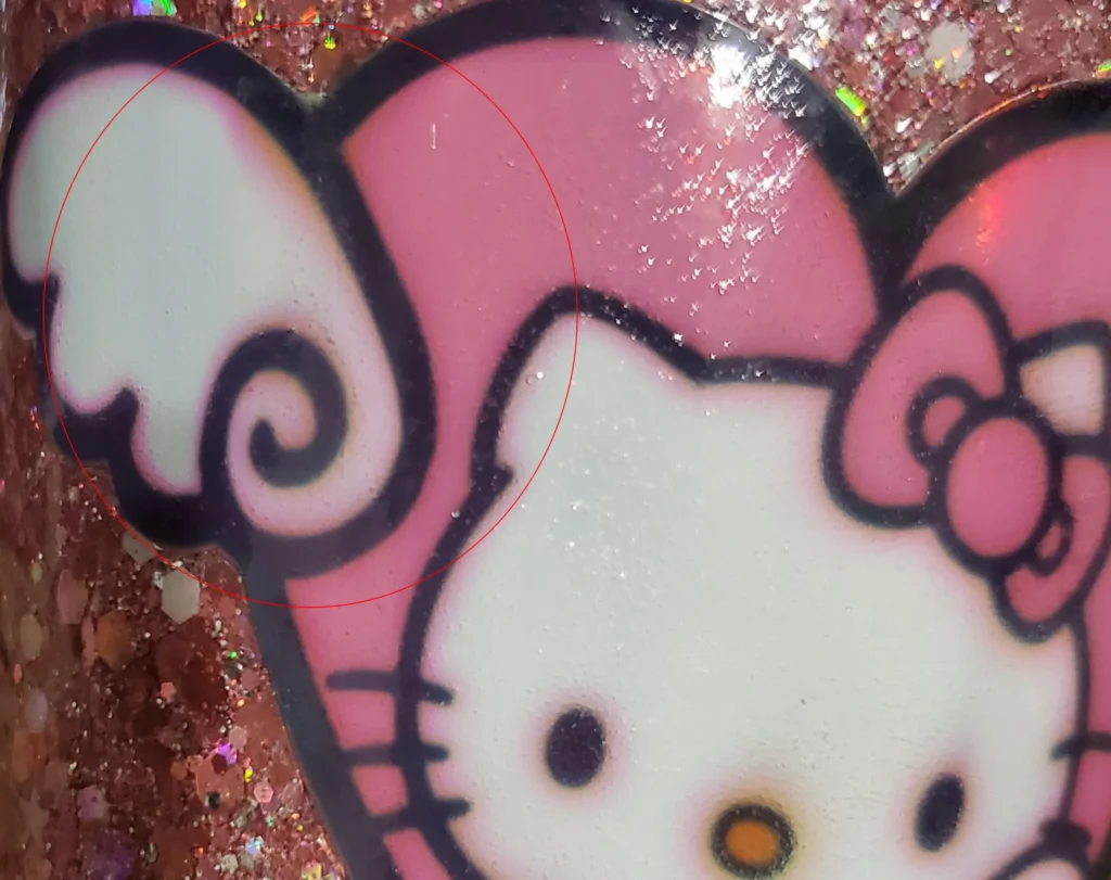 Consequences of continuing to print even after ink bleed-through