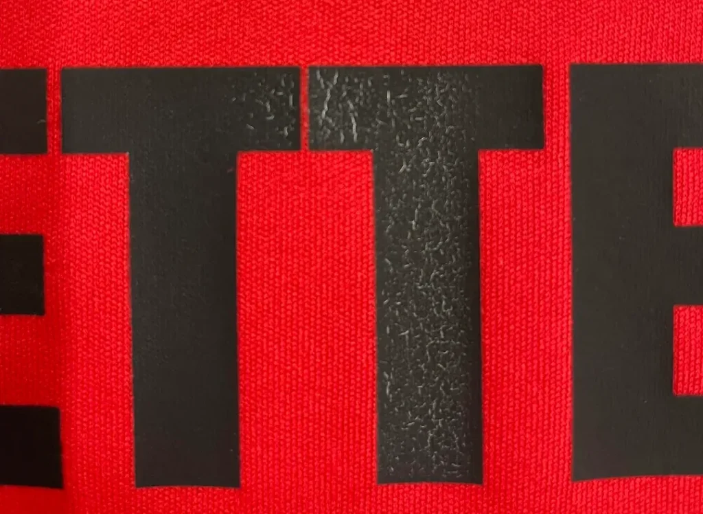 Cracks on the DTF transfer failure pattern 1