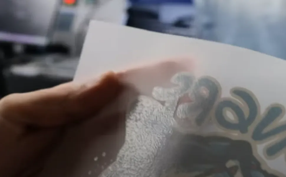 DTF powder looks smooth after baking