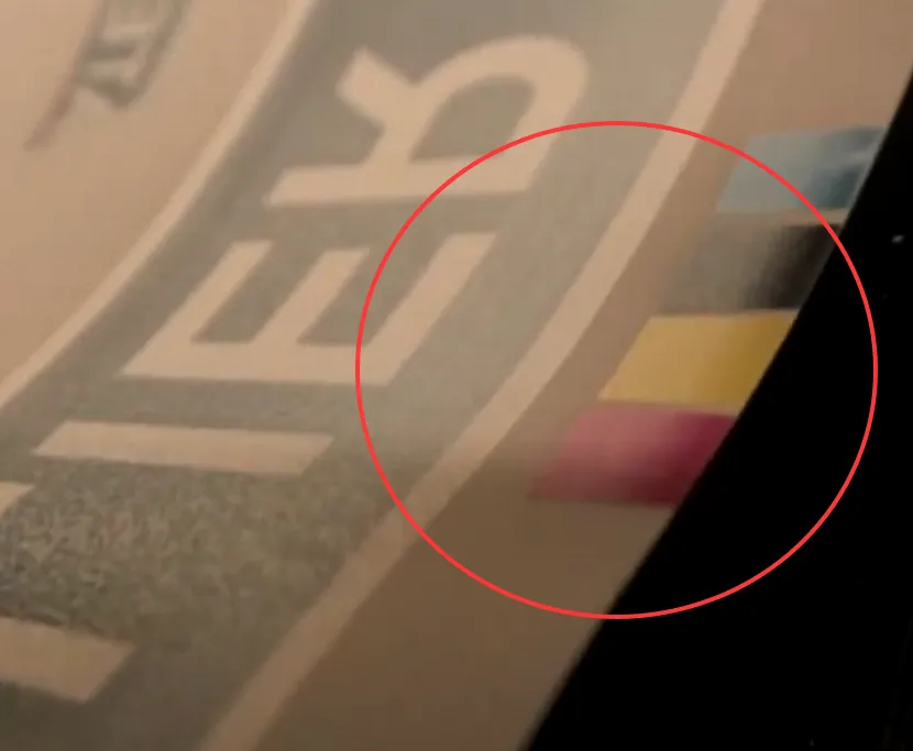 color deviation of the film after baking